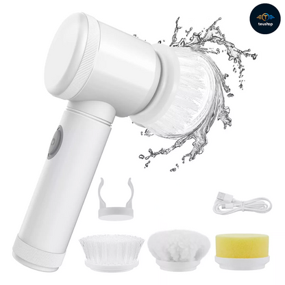 🧽 Cepillo 3 en 1 Giratorio USB – ¡Limpieza sin esfuerzo! ✨
