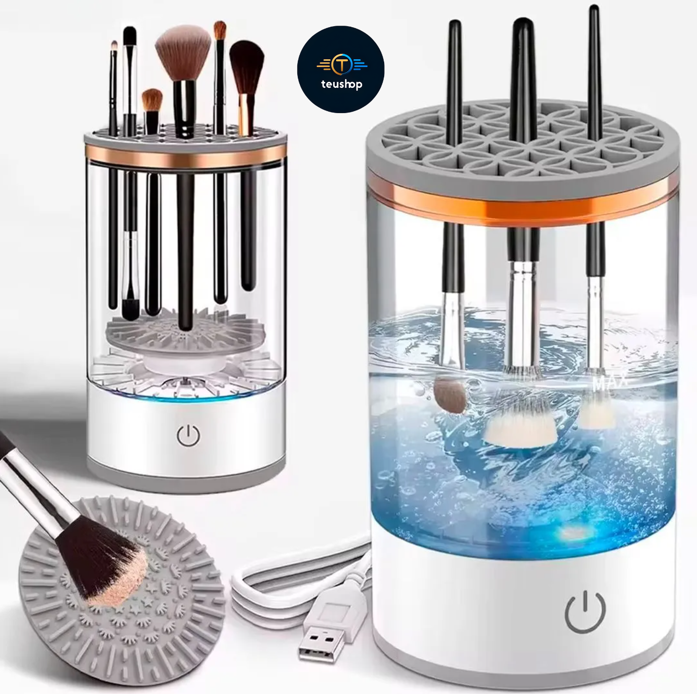 👑 Limpiador Automático De Brochas De Maquillaje ✨