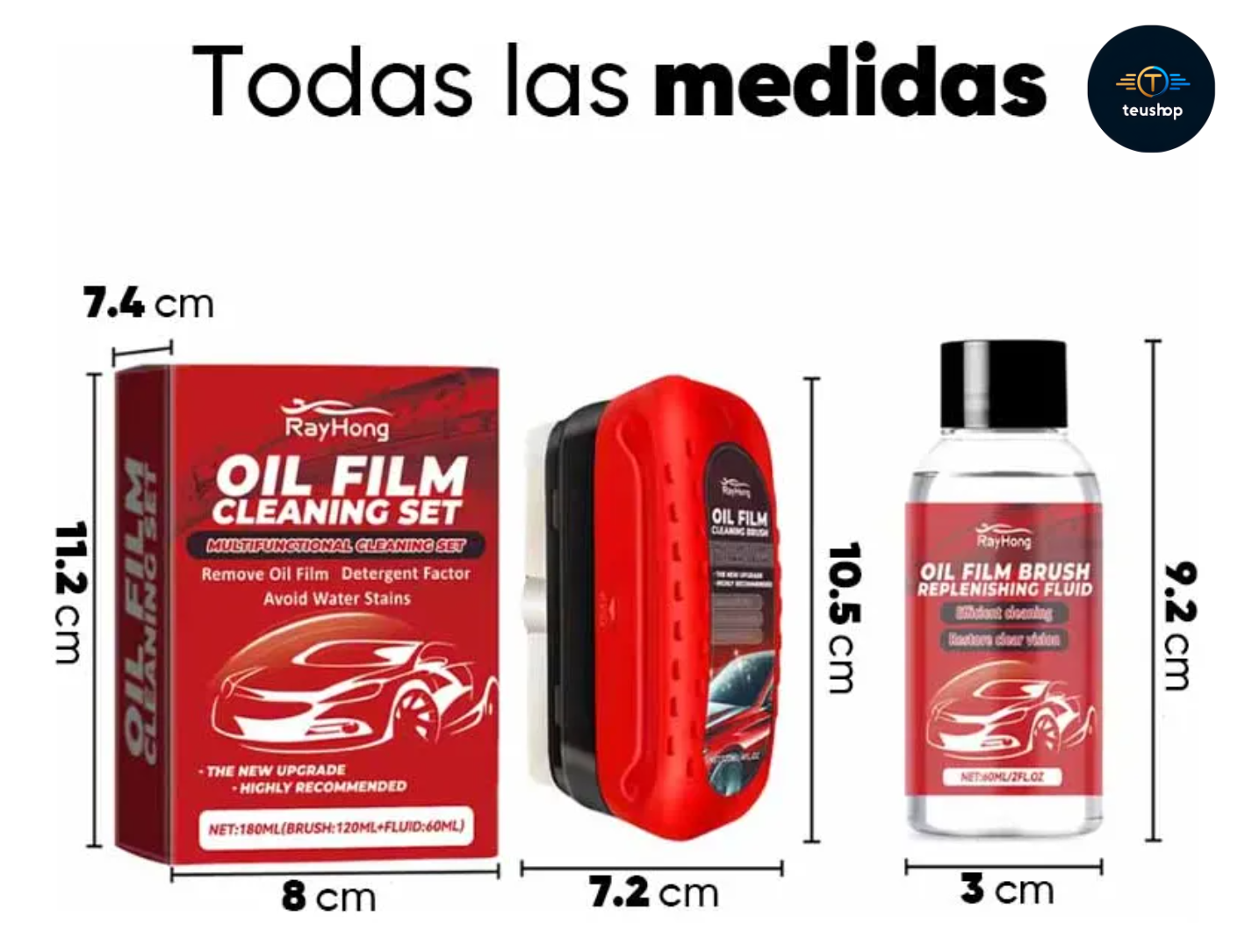 🧼 Kit Profesional Limpiavidrios Hidrofóbico para Auto - Visibilidad sin manchas 🚗