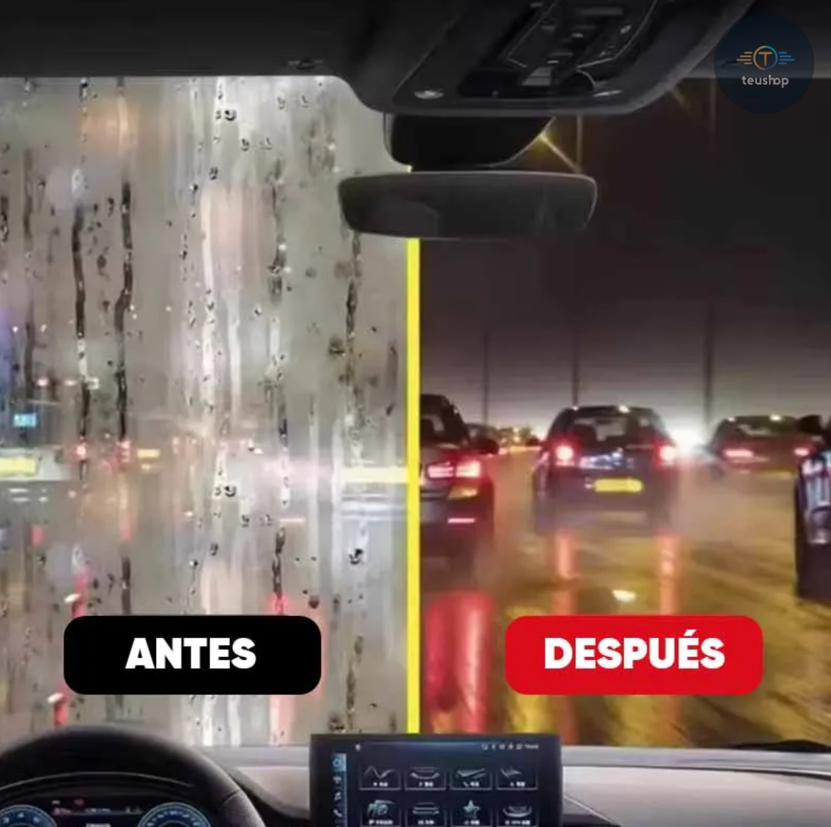 🧼 Kit Profesional Limpiavidrios Hidrofóbico para Auto - Visibilidad sin manchas 🚗