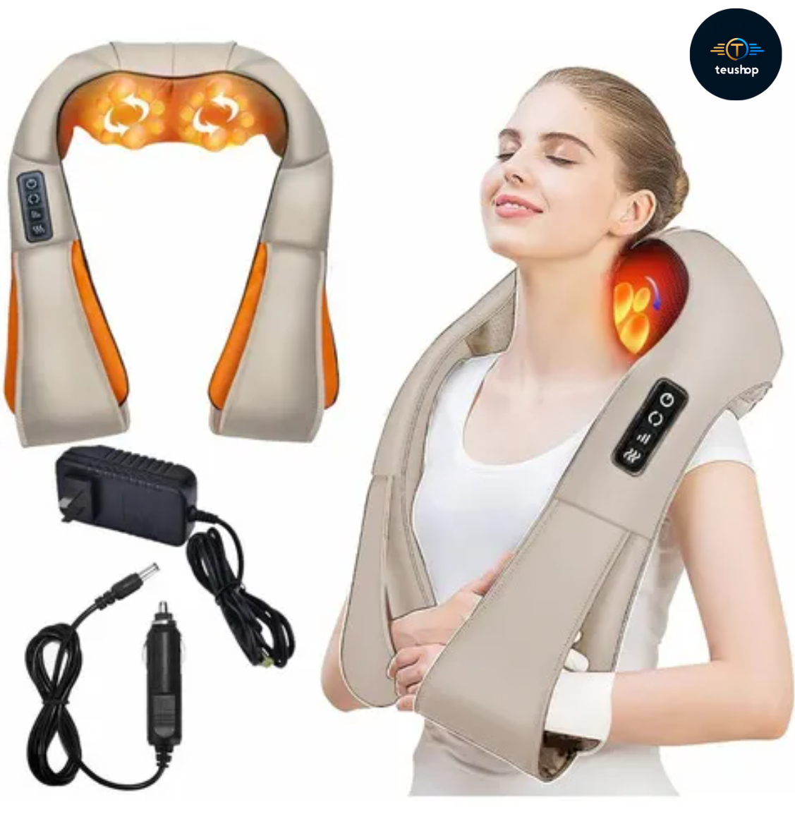 💚 Masajeador Ergonómico con Calor – Relajación Máxima 😴